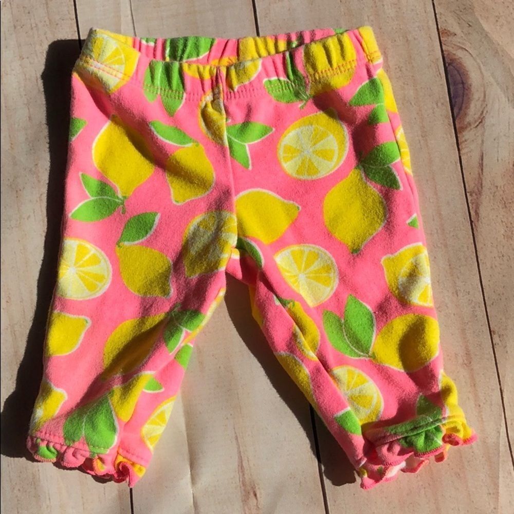 🍭4/$20 Carter’s lemon leggings - newborn